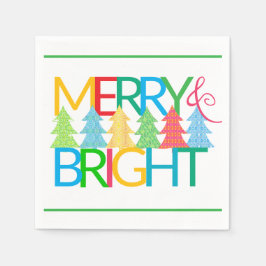 Kleurrijke bomen Vakantie servetten