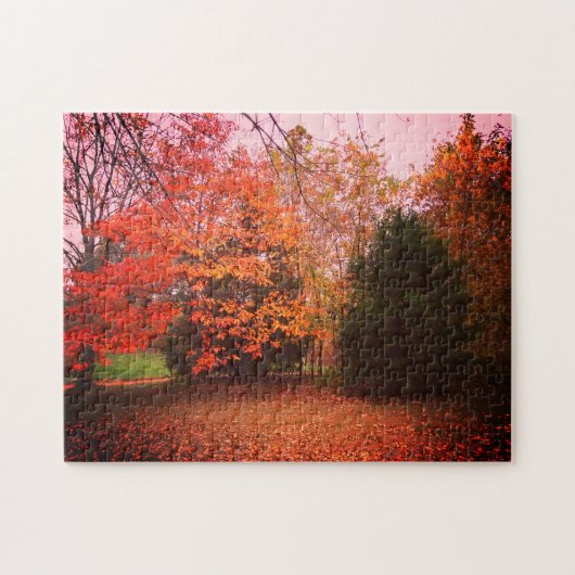 Kleurrijke bomen van Herfst Legpuzzel (Horizontaal)