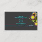 Kleurrijke bomen Visitekaartjes. Visitekaartje (Achterkant)