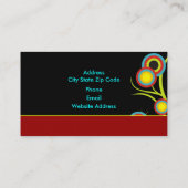 Kleurrijke bomen Visitekaartjes. Visitekaartje (Achterkant)