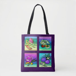 Kleurrijke boodschappentas tote bag