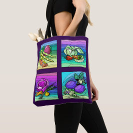 Kleurrijke boodschappentas tote bag