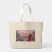 Kleurrijke boodschappentassen grote tote bag (Achterkant)