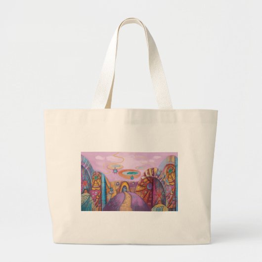 Kleurrijke boodschappentassen grote tote bag (Voorkant)