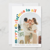 Kleurrijke boogfoto Vrolijke kerst Kaart (Voorkant)