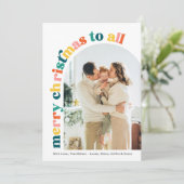 Kleurrijke boogfoto Vrolijke kerst Kaart (Staand voorkant)