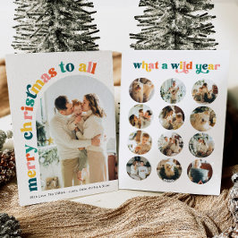 Kleurrijke boogfoto Vrolijke kerst Kaart