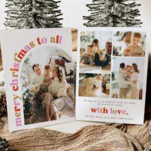 Kleurrijke boogfoto Vrolijke kerst Kaart