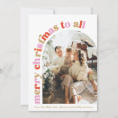 Kleurrijke boogfoto Vrolijke kerst Kaart (Voorkant)