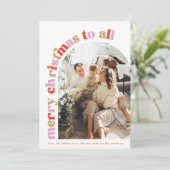 Kleurrijke boogfoto Vrolijke kerst Kaart (Staand voorkant)