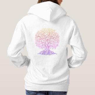 Kleurrijke Boom des Levens Unisex Spirituele Grafi Hoodie