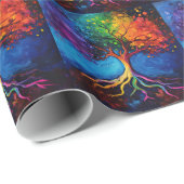 Kleurrijke Boom des Levens Wortels Kennis Wijsheid Cadeaupapier (Rol Hoek)