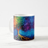 Kleurrijke Boom des Levens Wortels Kennis Wijsheid Koffiemok (Voorkant links)