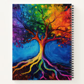 Kleurrijke Boom des Levens Wortels Kennis Wijsheid Notitieboek (Achterkant)