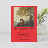 Kleurrijke boom die een paar uitnodigingen observe (Staand voorkant)