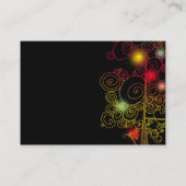 Kleurrijke Boom Fantasy Wedding Reception Informatiekaartje (Achterkant)