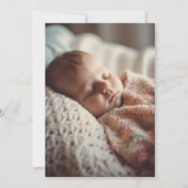 Kleurrijke Boom Foto Baby Naming Ceremony Kaart (Achterkant)