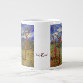 Kleurrijke boom grote koffiekop (Voorkant)