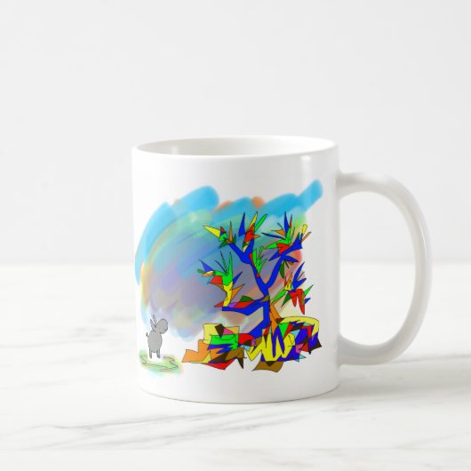 kleurrijke boom koffiemok (Rechts)