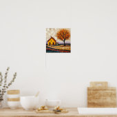 Kleurrijke Boom Magische Droom Natuur Huis Decorat Poster (Keuken)