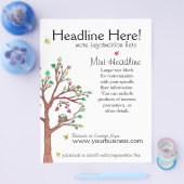 Kleurrijke boom met vogelnesten flyer (Enkel)