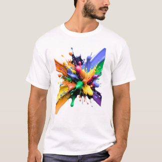 kleurrijke boom t-shirt