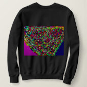 Kleurrijke boom tussen werelden sweatshirt (Design achterkant)