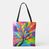 Kleurrijke boom van dromen tote bag (Achterkant)