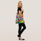 Kleurrijke boom van dromen tote bag (Op model)