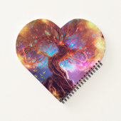 Kleurrijke boom van het oude Notitieboek van het l (Achterkant)