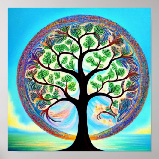 Kleurrijke boom van het Poster van het Leven (Voorkant)