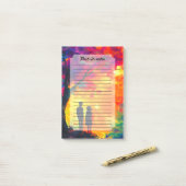 Kleurrijke boom van liefde post-it® notes (Op bureau)