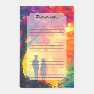 Kleurrijke boom van liefde post-it® notes
