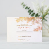 kleurrijke boom verlaat elegant rsvp - ontwerp (Staand voorkant)