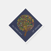 Kleurrijke boom voor Tu Bishvat Servet (Hoek)