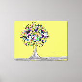Kleurrijke boom welvaart canvas Print (Voorkant)