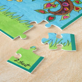 Kleurrijke boomkatten Bloemen koelen Cartoon Kinde Legpuzzel (Zijkant)