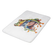 Kleurrijke boomkikker in waterverf badmat (Gekanteld)