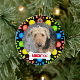 Kleurrijke boomornament voor huisdieren keramisch ornament