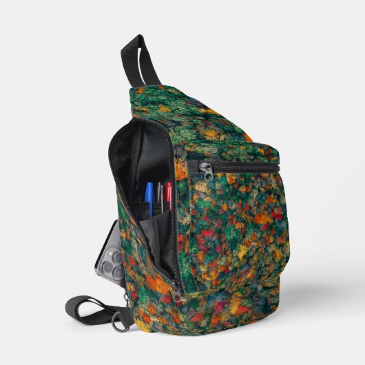 Kleurrijke Boomtoppen Sling Bag (Open)