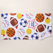 Kleurrijke borden Persoonlijk Multisport Beach Tow Strandlaken (Voorkant)