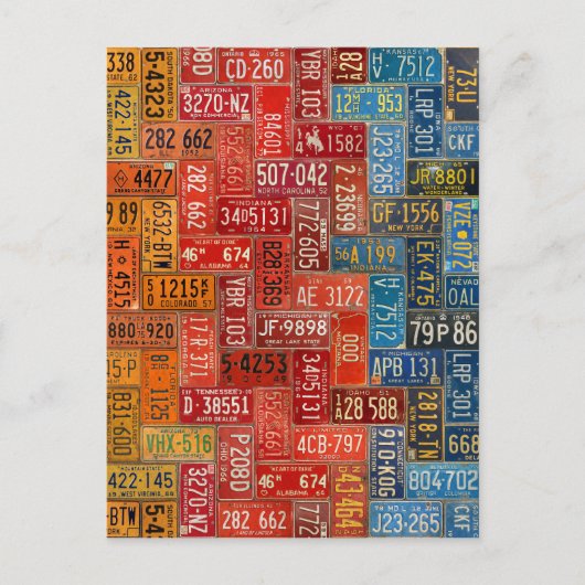 Kleurrijke Borden uit alle 50 staten Briefkaart (Voorkant)