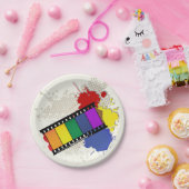 Kleurrijke Borden voor filmstrips Papieren Bordje (Feest)