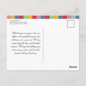 Kleurrijke Border Arch Foto Kerstvakantie Briefkaart (Achterkant)