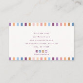 Kleurrijke Border Child Psycholoog Professional Visitekaartje (Achterkant)