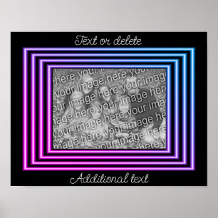 Kleurrijke Border Lijst Creëer Uw eigen foto Poster