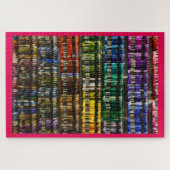 Kleurrijke borduurslangen met schroefdraad legpuzzel (Horizontaal)