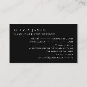 Kleurrijke borstels make-up artiest cosmetica scho visitekaartje (Achterkant)