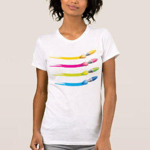 Kleurrijke borstels Vrouwen T-shirt