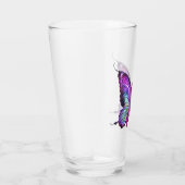 Kleurrijke borstkankerbewustzijnsvlinder glas (Rechts)